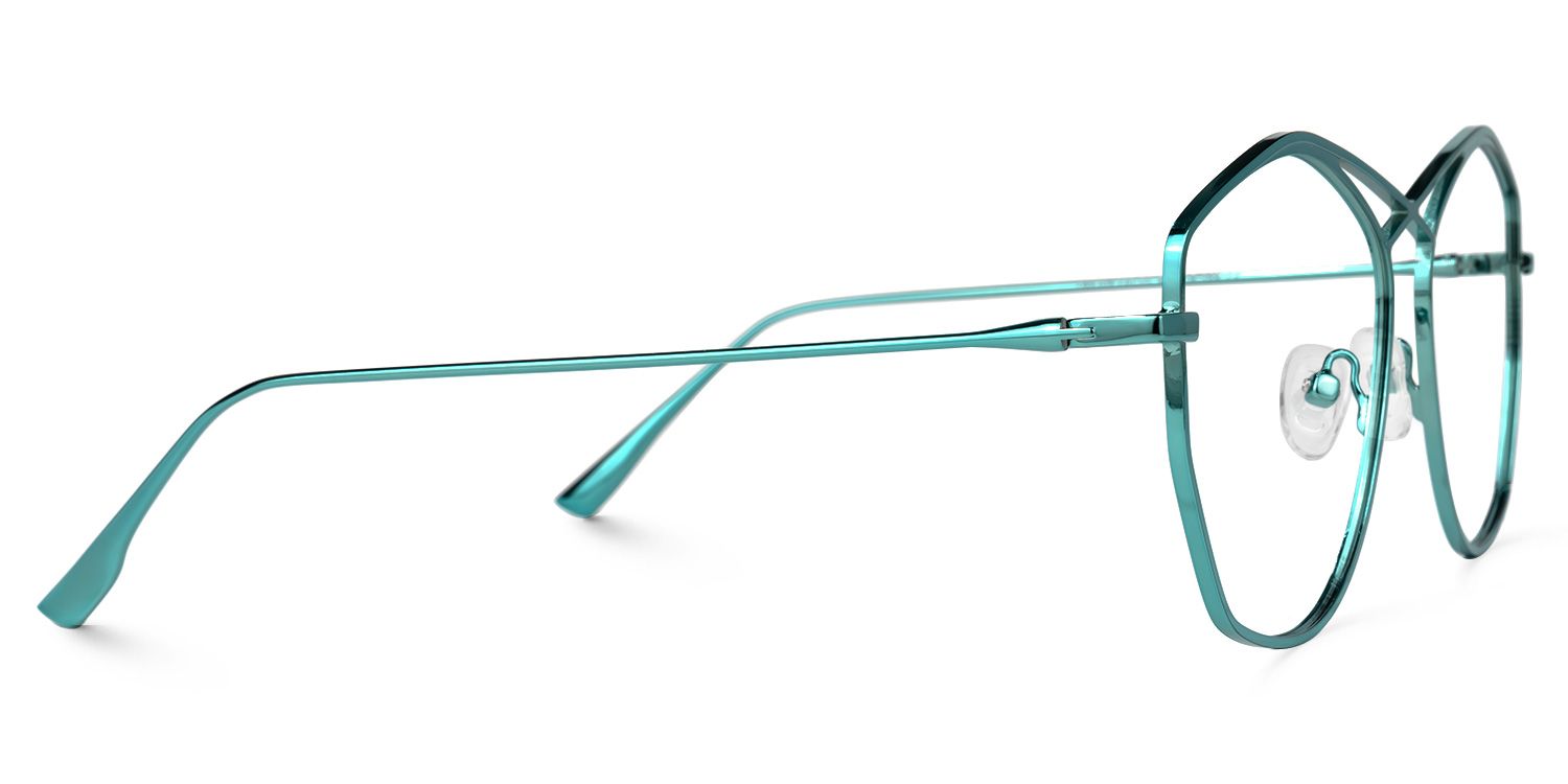 Raven Geometric Green Glasses | ZEELOOL Canada2