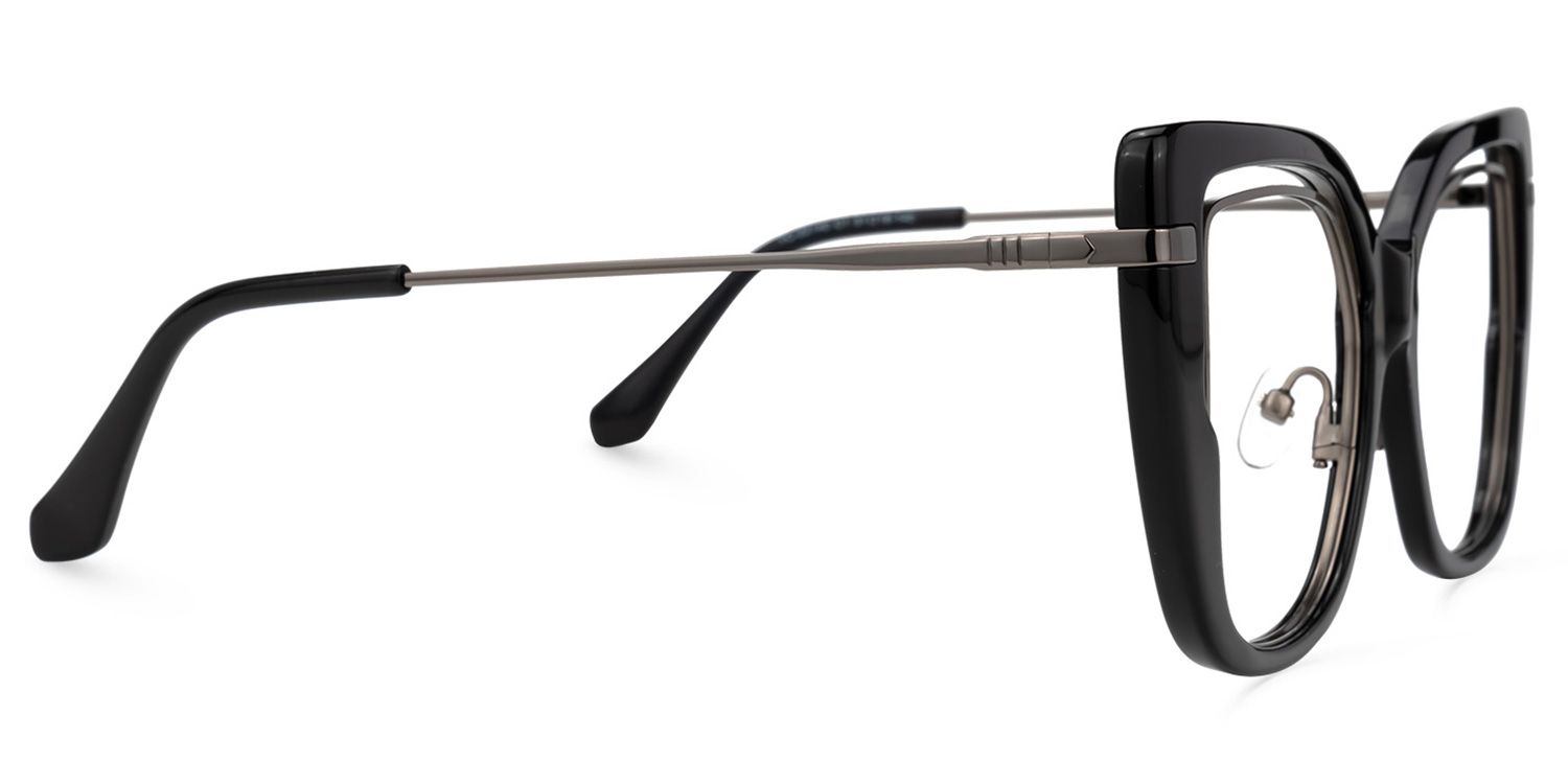 Celene Square Black Glasses | ZEELOOL Canada2