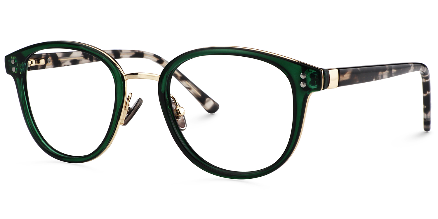 Matthew Round Green Glasses3