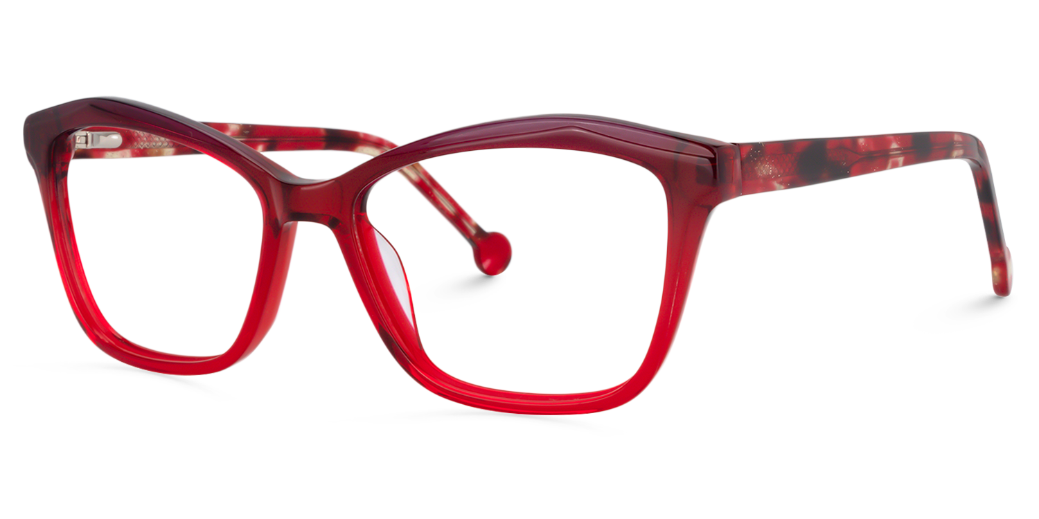 Rectangle Red Glasses | ZEELOOL Canada3