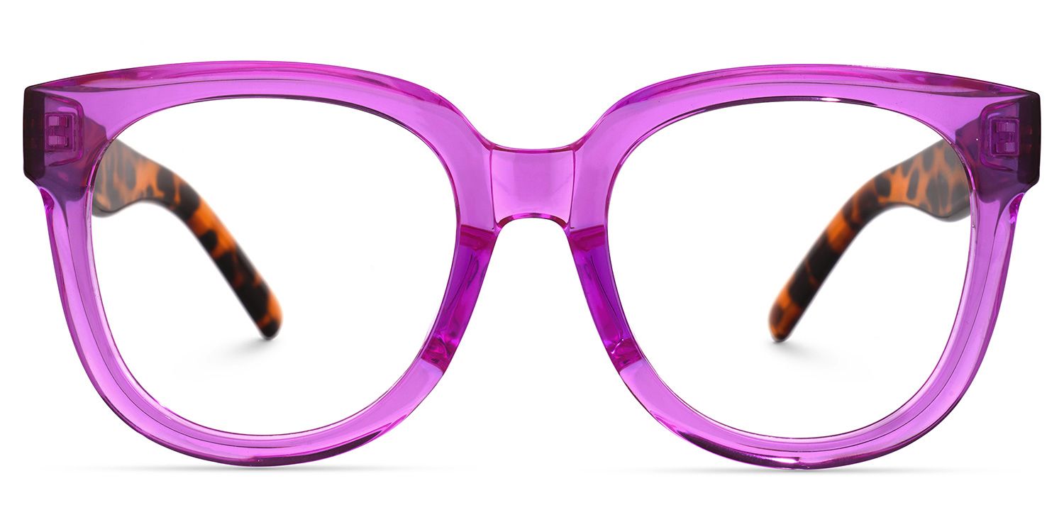 Harrell Square Purple Eyeglasses and Glasses Frames0