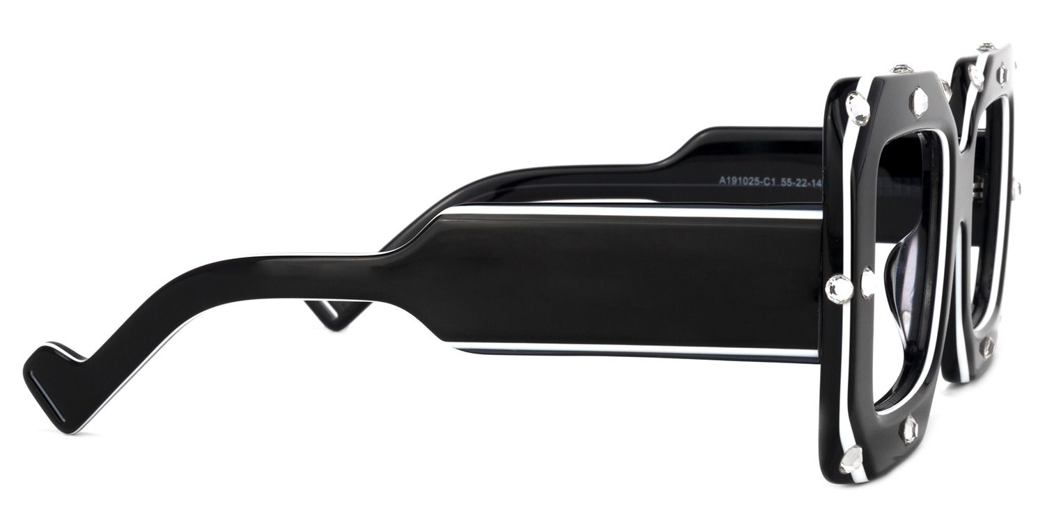 Yuri Square Black Glasses | ZEELOOL Canada3