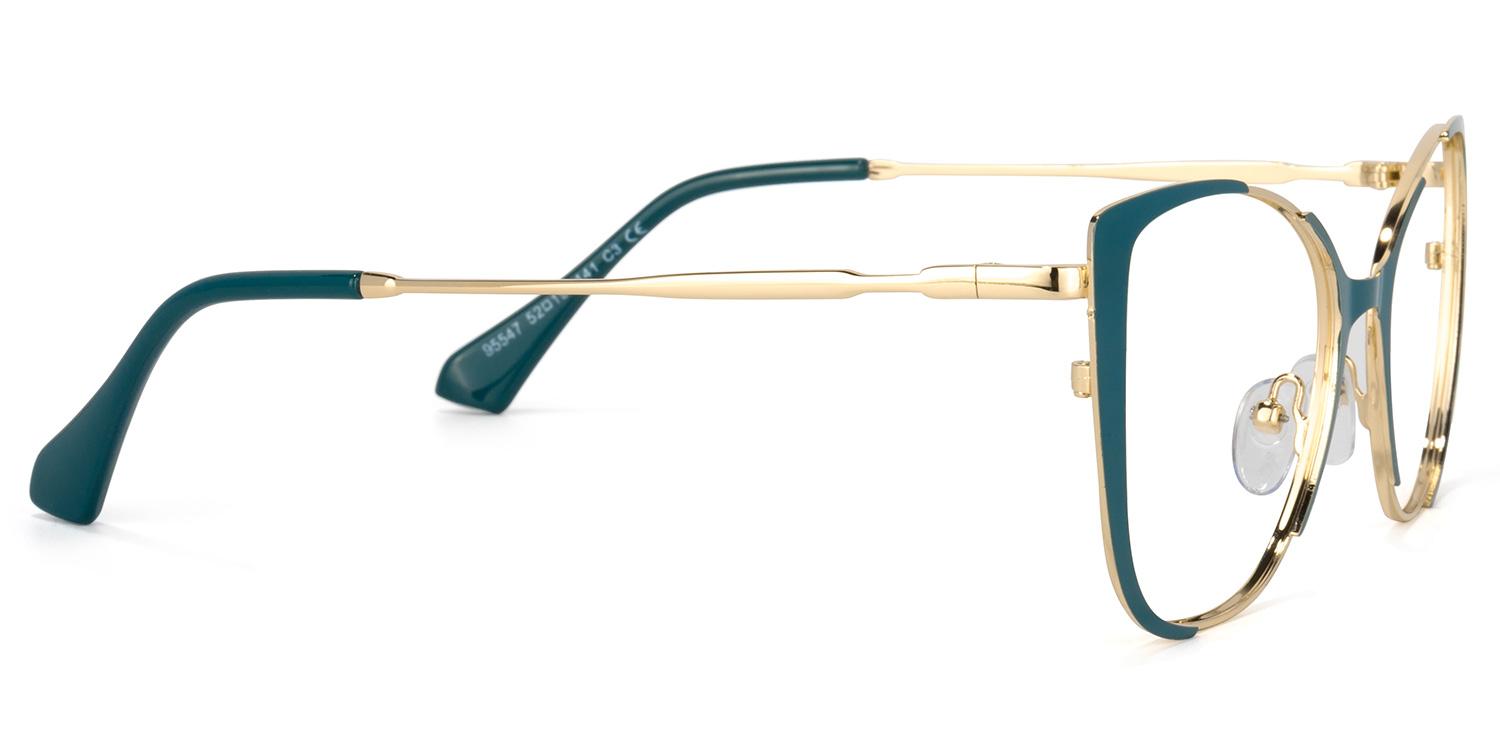 Odalis Cateye Peacock-Green Glasses | ZEELOOL Canada3