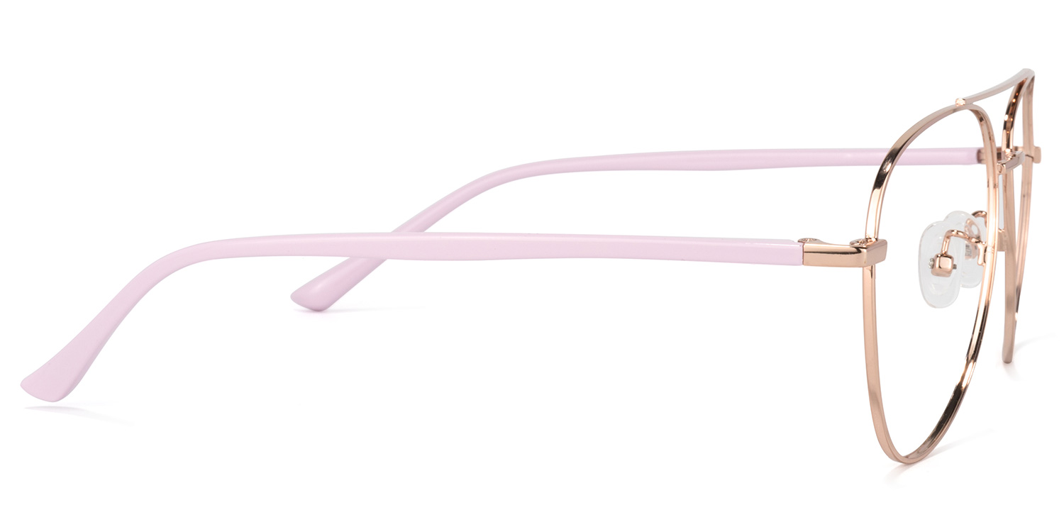 Paige Aviator Rose-Gold Glasses3