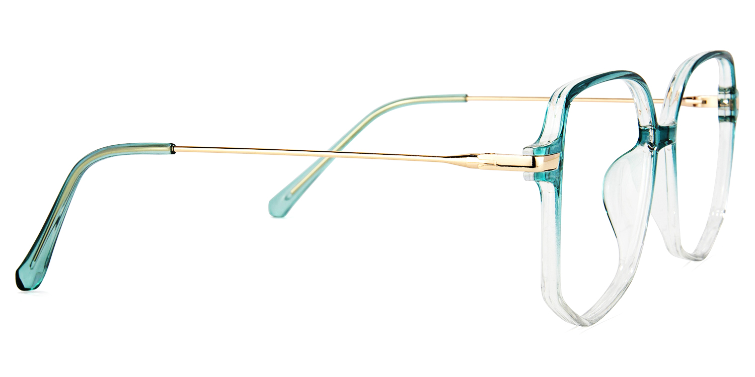 Payton Green Geometric Frame Glasses | ZEELOOL Canada4