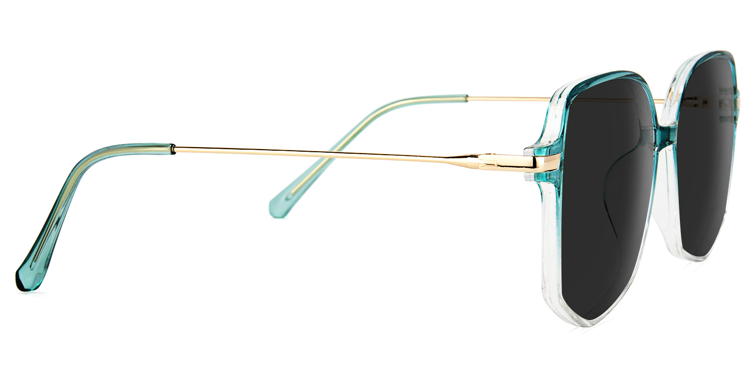 Payton Geometric Green Sunglasses | ZEELOOL Canada2