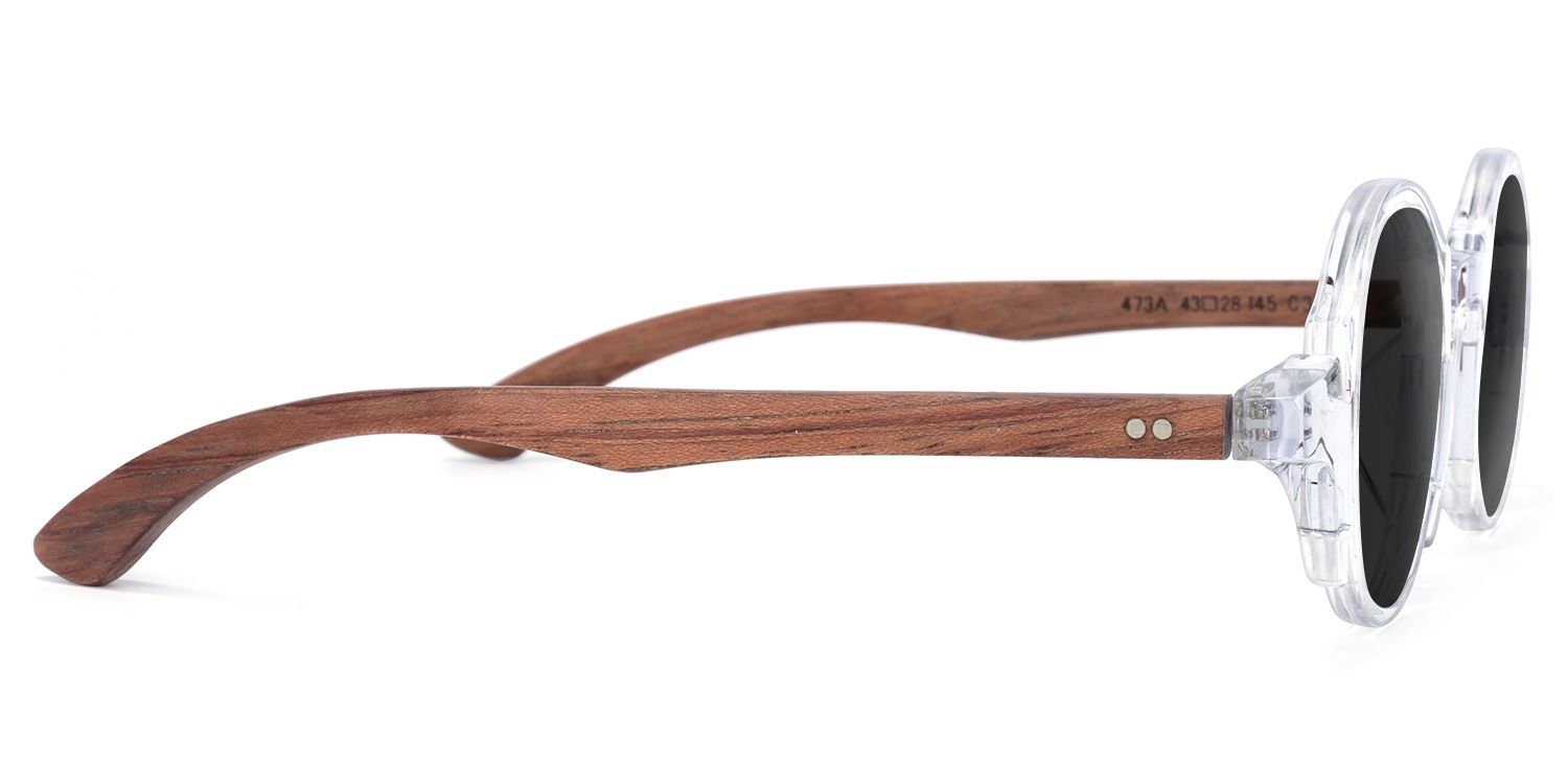 Charlie Round Clear Sunglasses | ZEELOOL Canada3