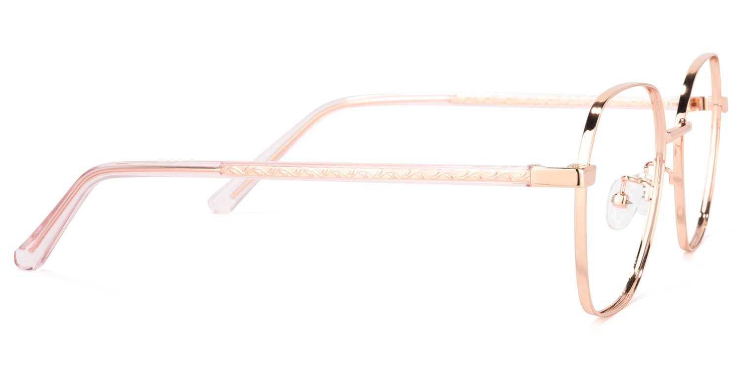 Perry Geometric Rose-Gold Glasses | ZEELOOL Canada3