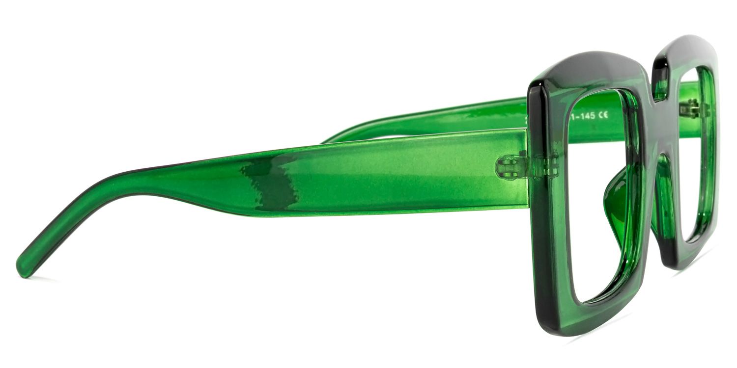 Quincey Square Green Glasses | ZEELOOL Canada3