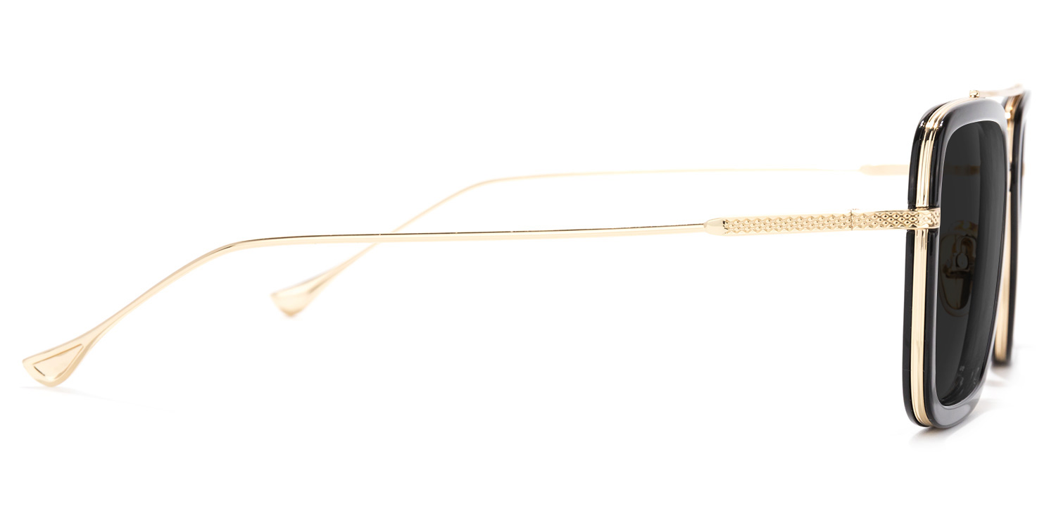 Gifford Aviator Black-Gold Sunglasses3