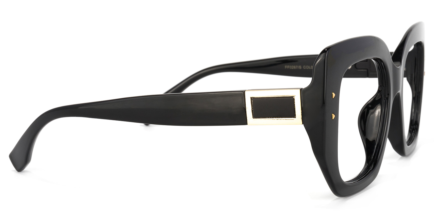 Sienna Square Black Glasses3