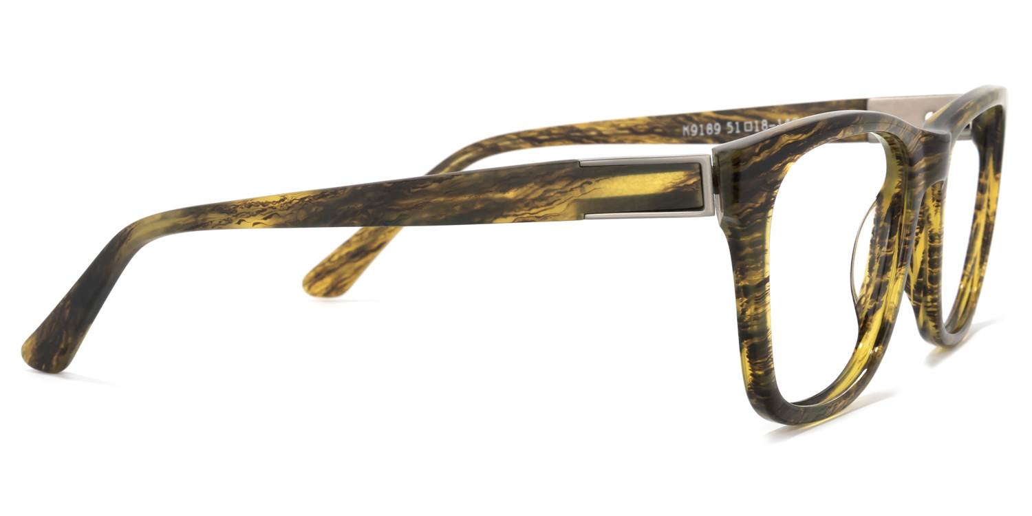 Wyatt Rectangle Yellow-Wood Glasses | ZEELOOL Canada3
