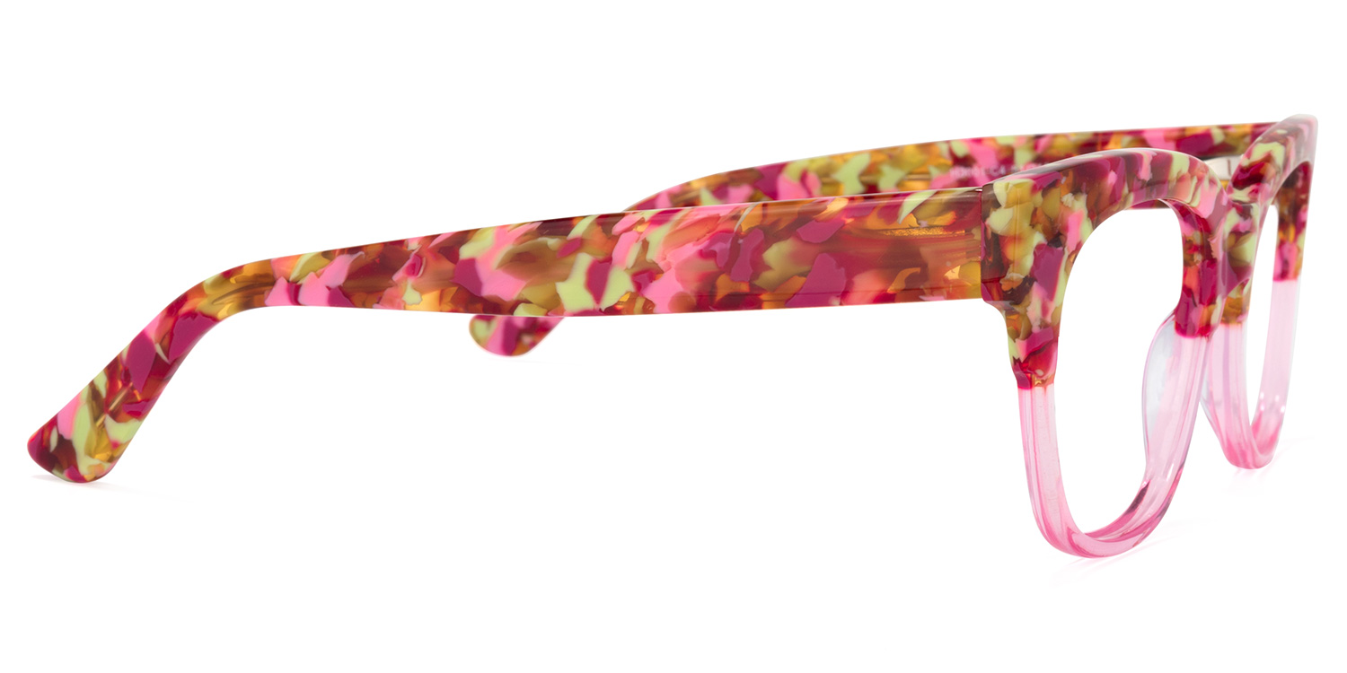 Yessenia Square Pink-Floral Glasses | ZEELOOL Canada3