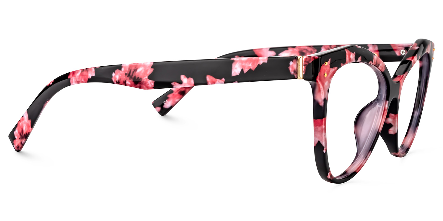 Cateye Pink Floral Glasses | ZEELOOL Canada3