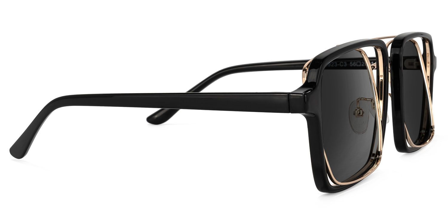 Nellie Aviator Black-Gold Sunglasses | ZEELOOL Canada3