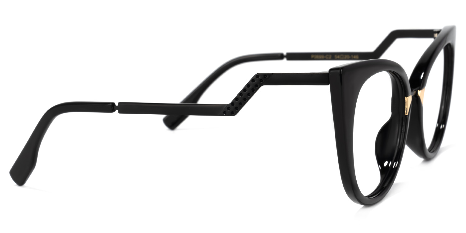 Cat Eye Black Glasses | ZEELOOL Canada Eyeglass Frame3
