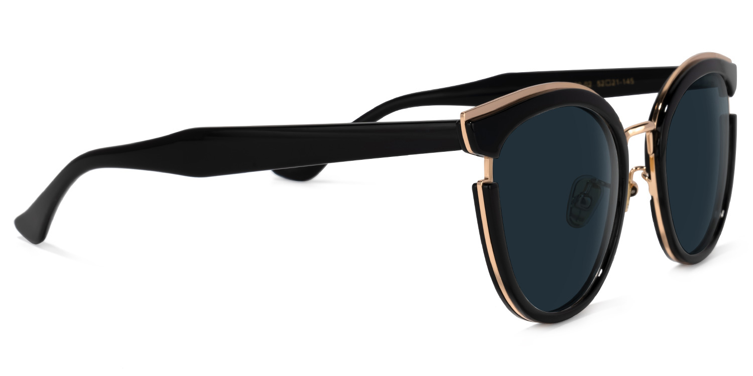 Laraine Cat Eye Black Sunglasses2