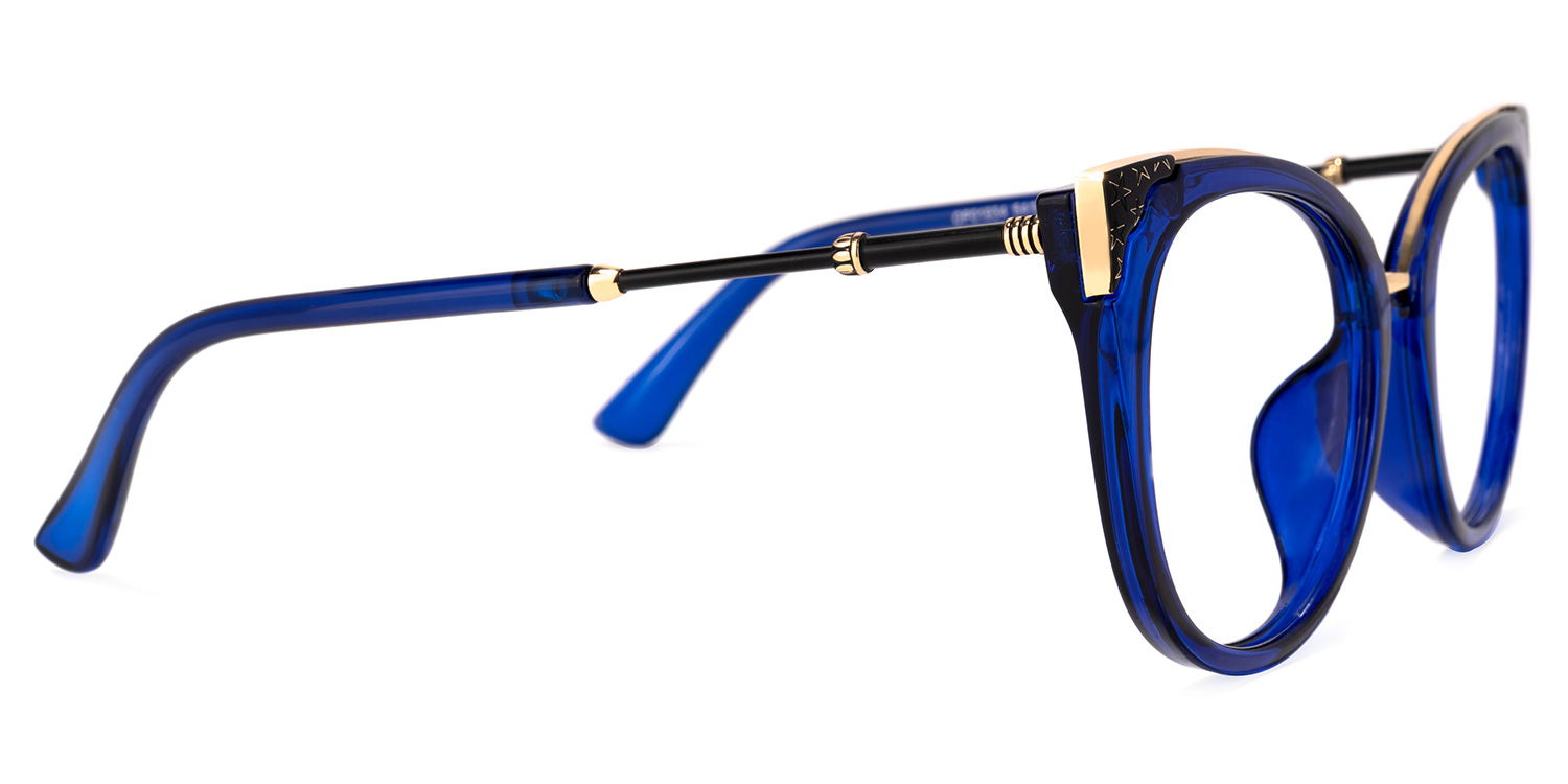 Dalton Cat Eye Blue Glasses | ZEELOOL Canada3