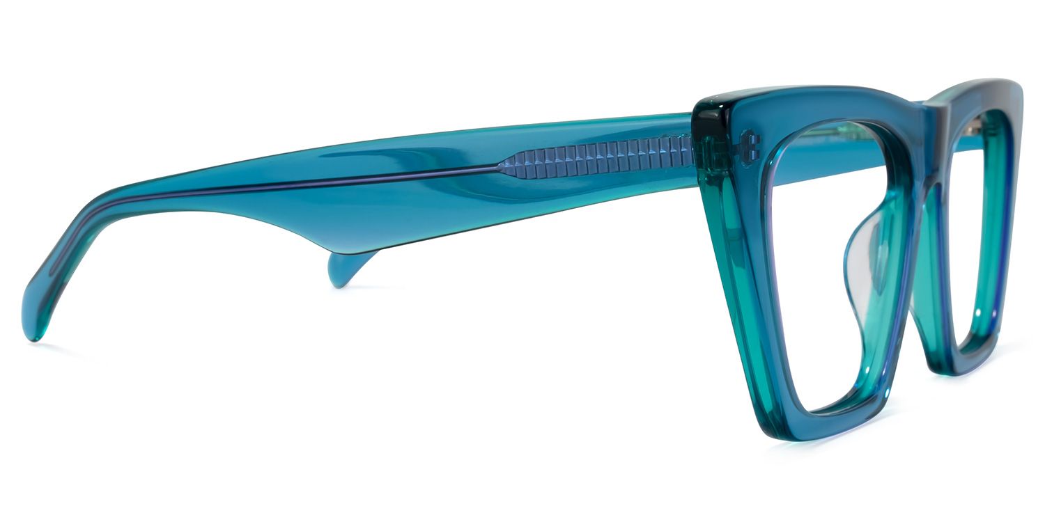 Cecile Cat Eye Blue Glasses | ZEELOOL Canada3