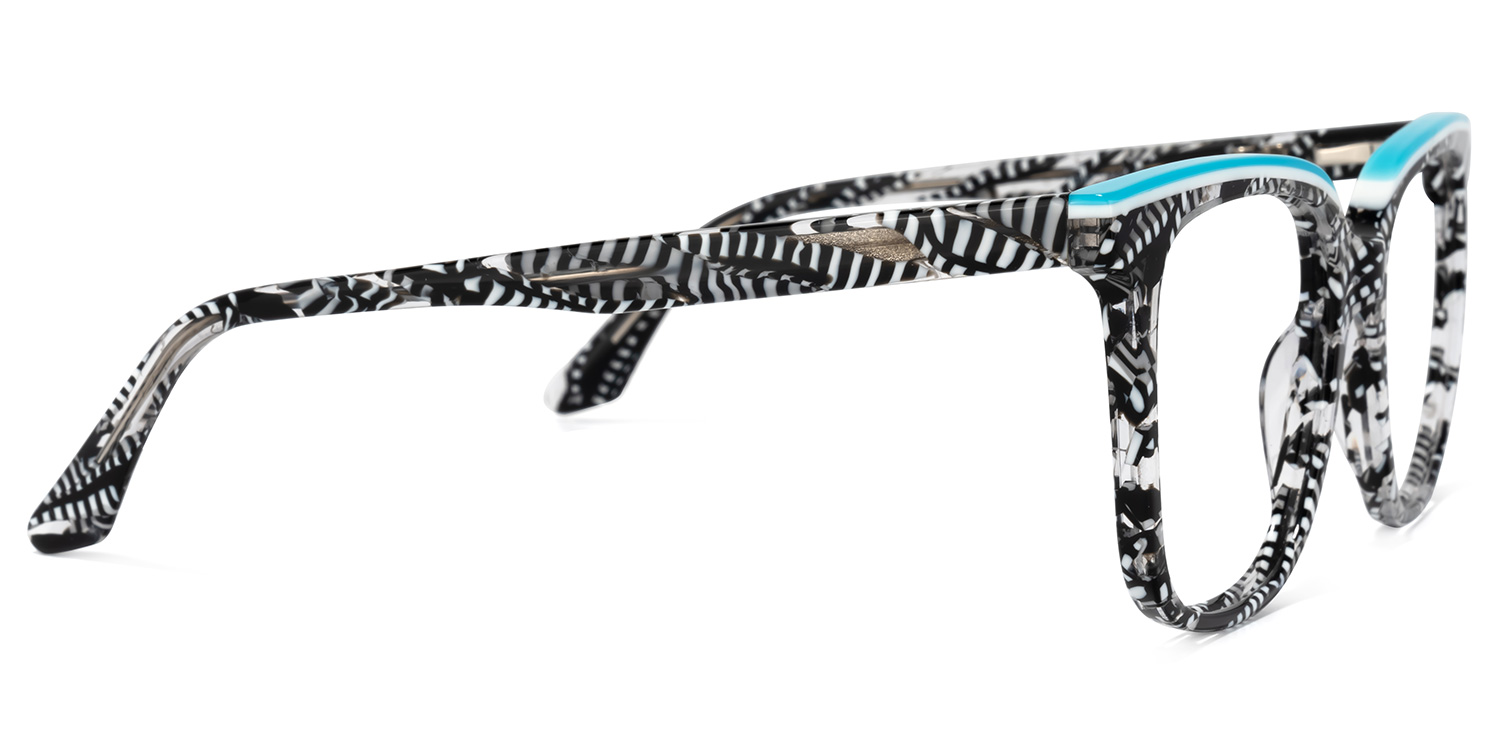 Jaffett Square Black-White Glasses | ZEELOOL Canada3