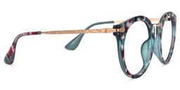 Quentina Blue Round Glasses3