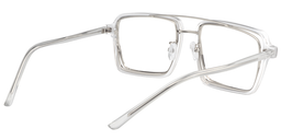 Nellie Aviator Clear-Silver Glasses5