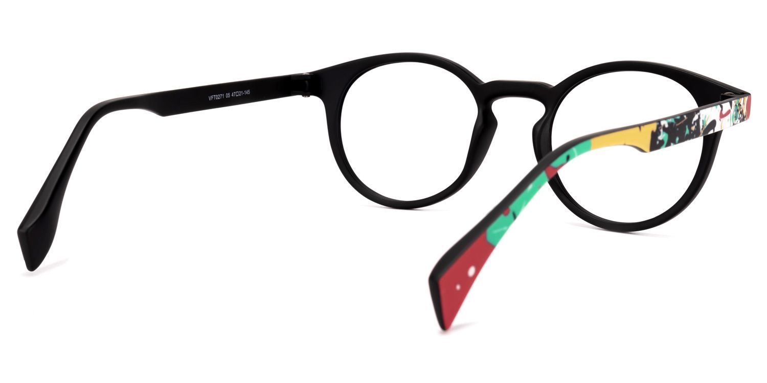Street-Artist Round Colorful Frame Glasses | ZEELOOL Canada4