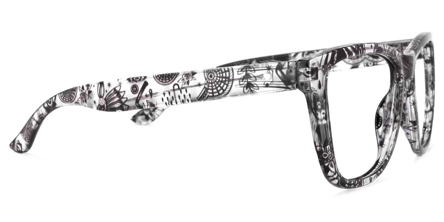 Randall Square Black-Floral Glasses | ZEELOOL Canada3