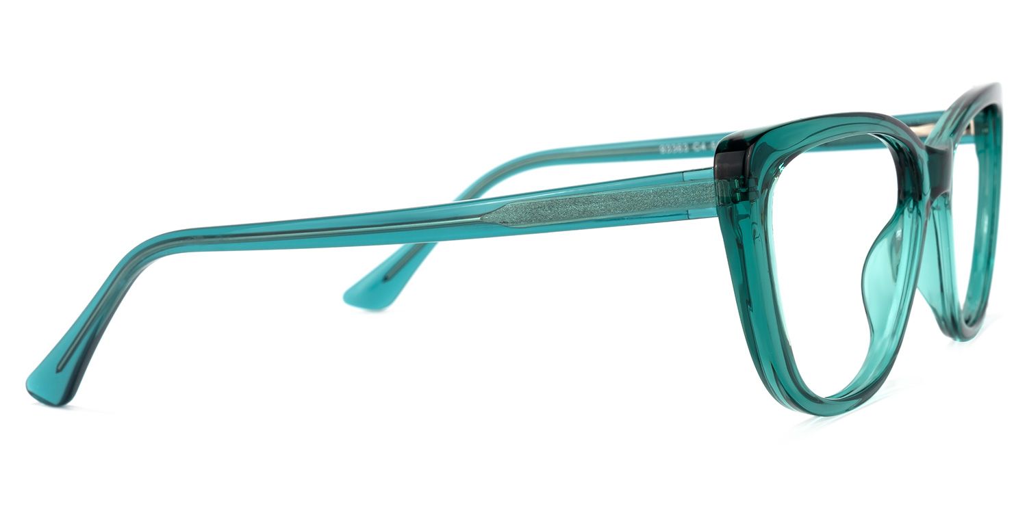 Qamar Cateye Peacock-Blue Glasses | ZEELOOL Canada3