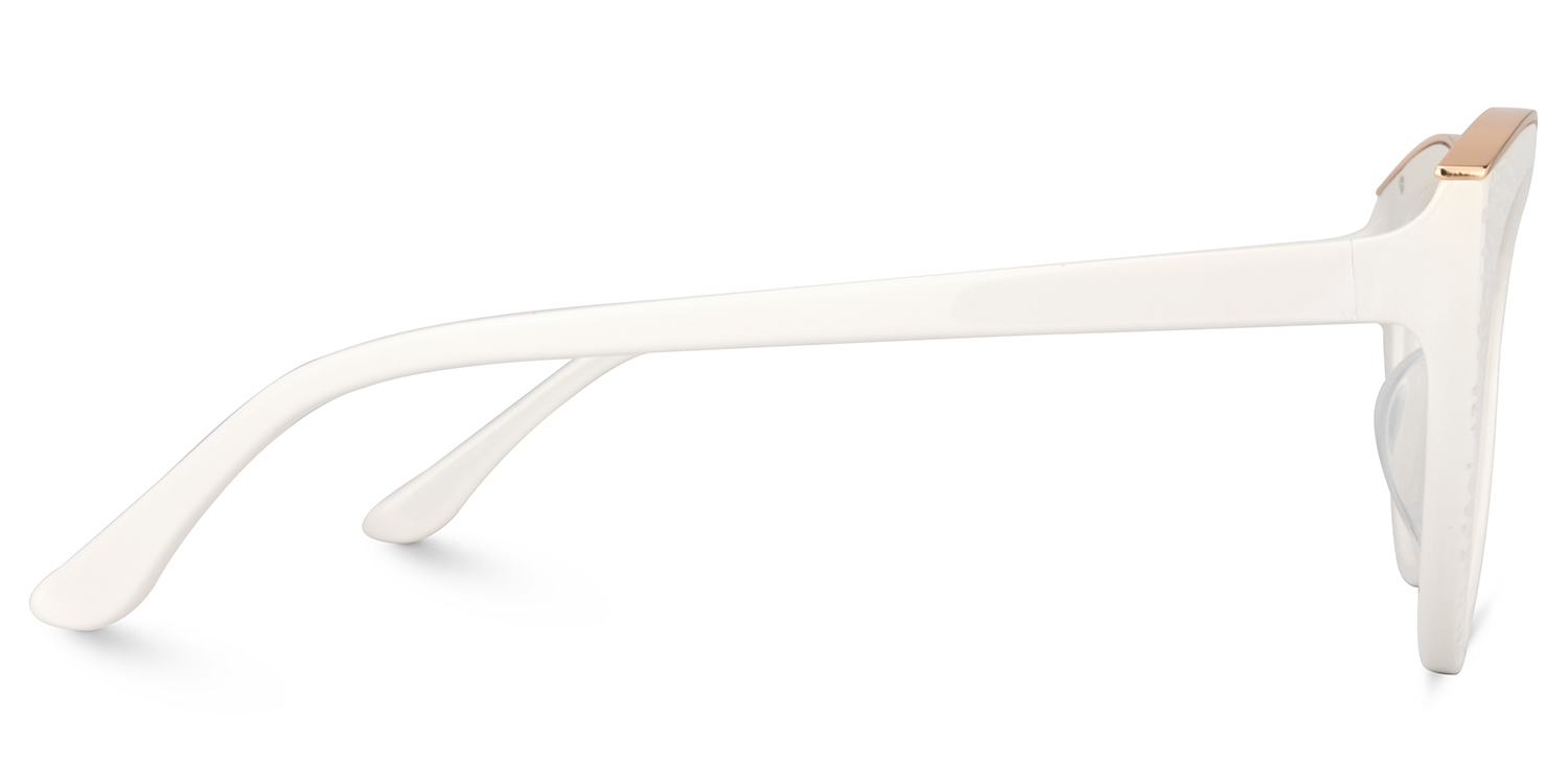 Carol Cateye White Frame Glasses | ZEELOOL Canada3
