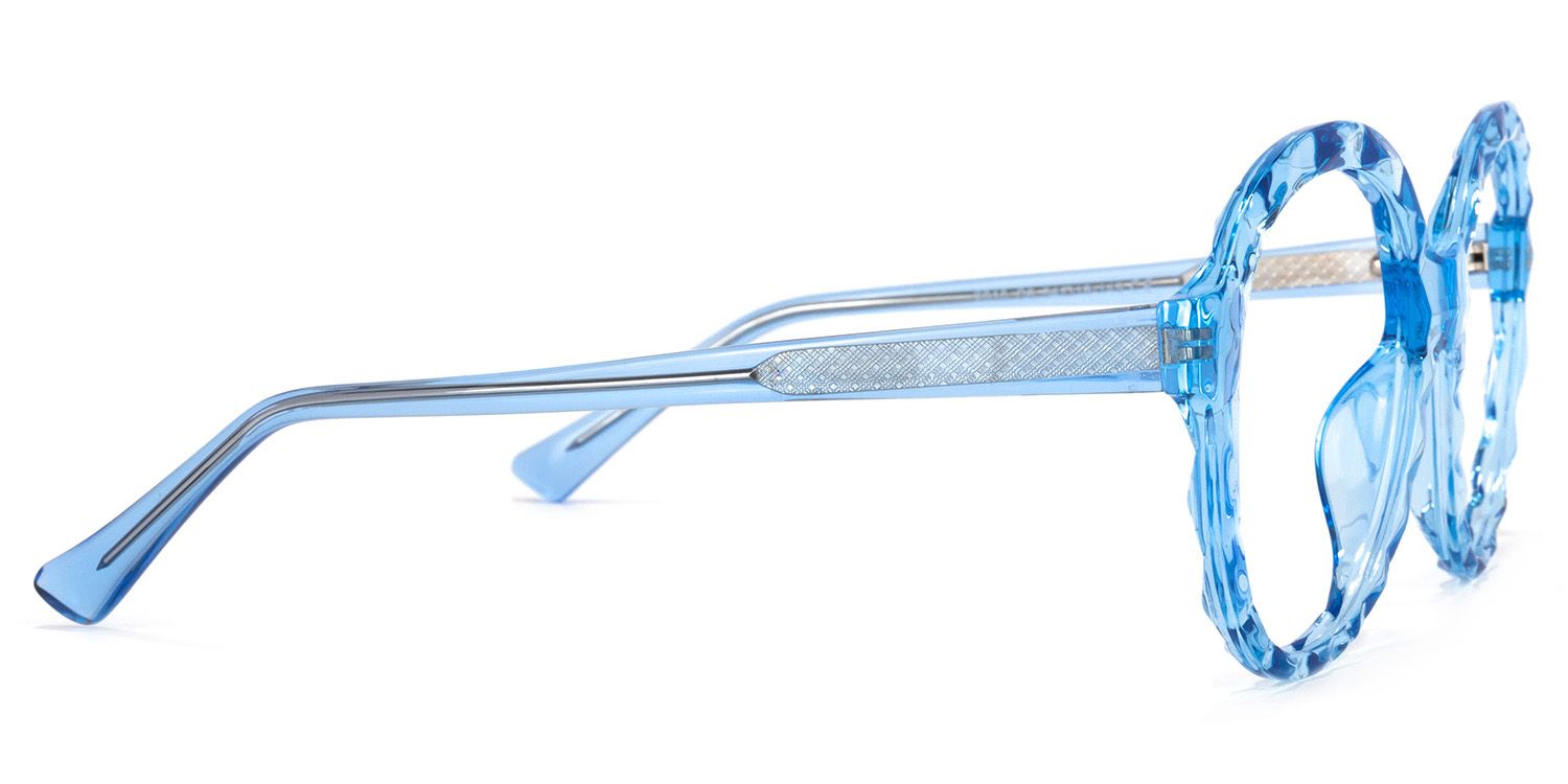 Lila Round Light-Blue Glasses | ZEELOOL Canada3