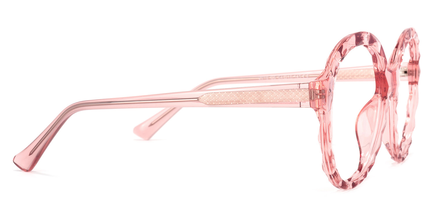 Lila Round Pink Glasses | ZEELOOL Canada3