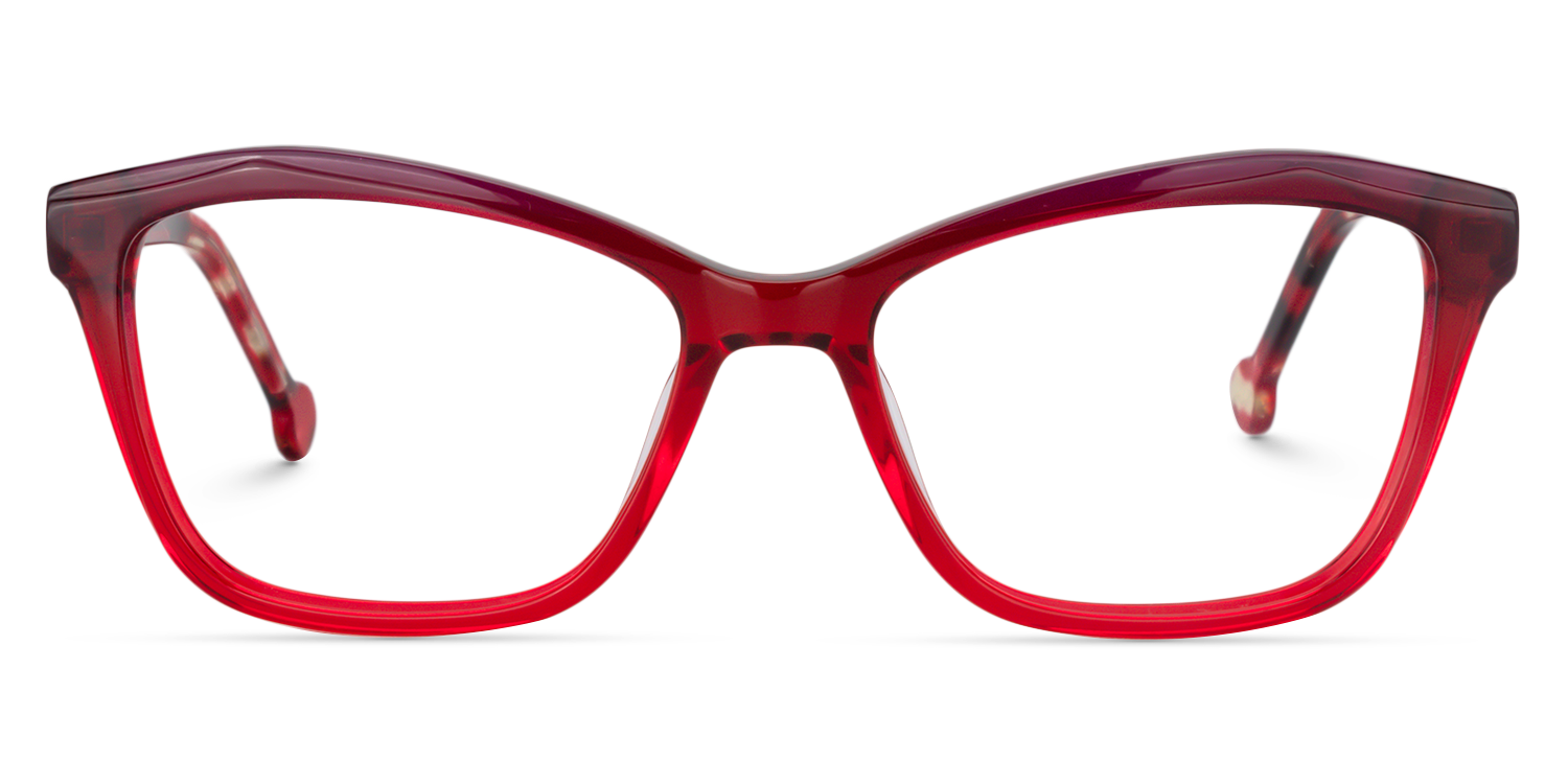 Rectangle Red Glasses | ZEELOOL Canada0