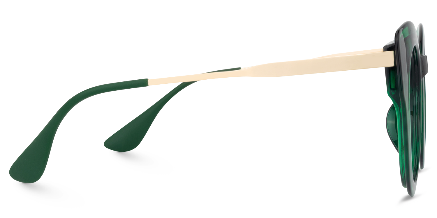 Cat Eye Dark Green Glasses | ZEELOOL Canada3