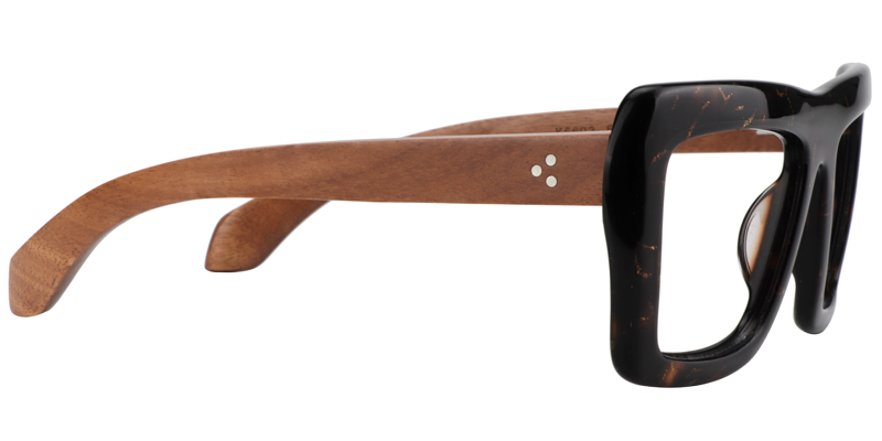 Roger Rectangle Black-Gold Glasses4