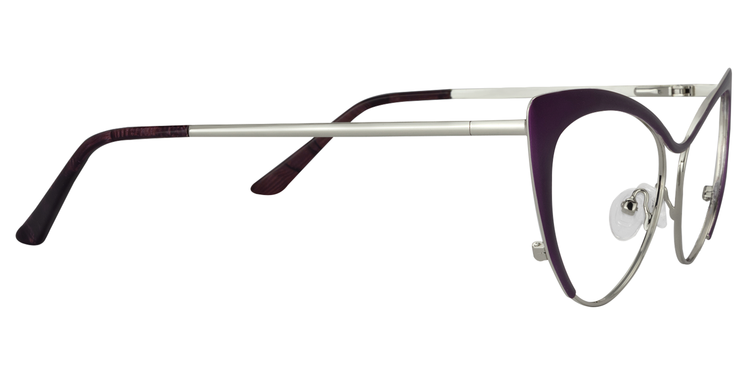 Ellen Cateye Purple Eyeglasses with Wide Frame3