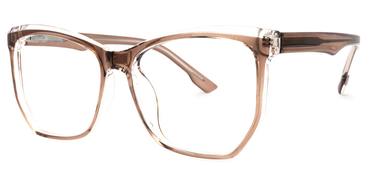 Libby Geometric Brown Thin Frame Glasses | ZEELOOL Canada3