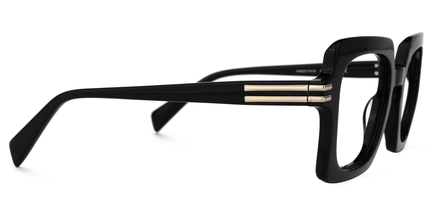 Nogueda Square Black Glasses | ZEELOOL Canada2