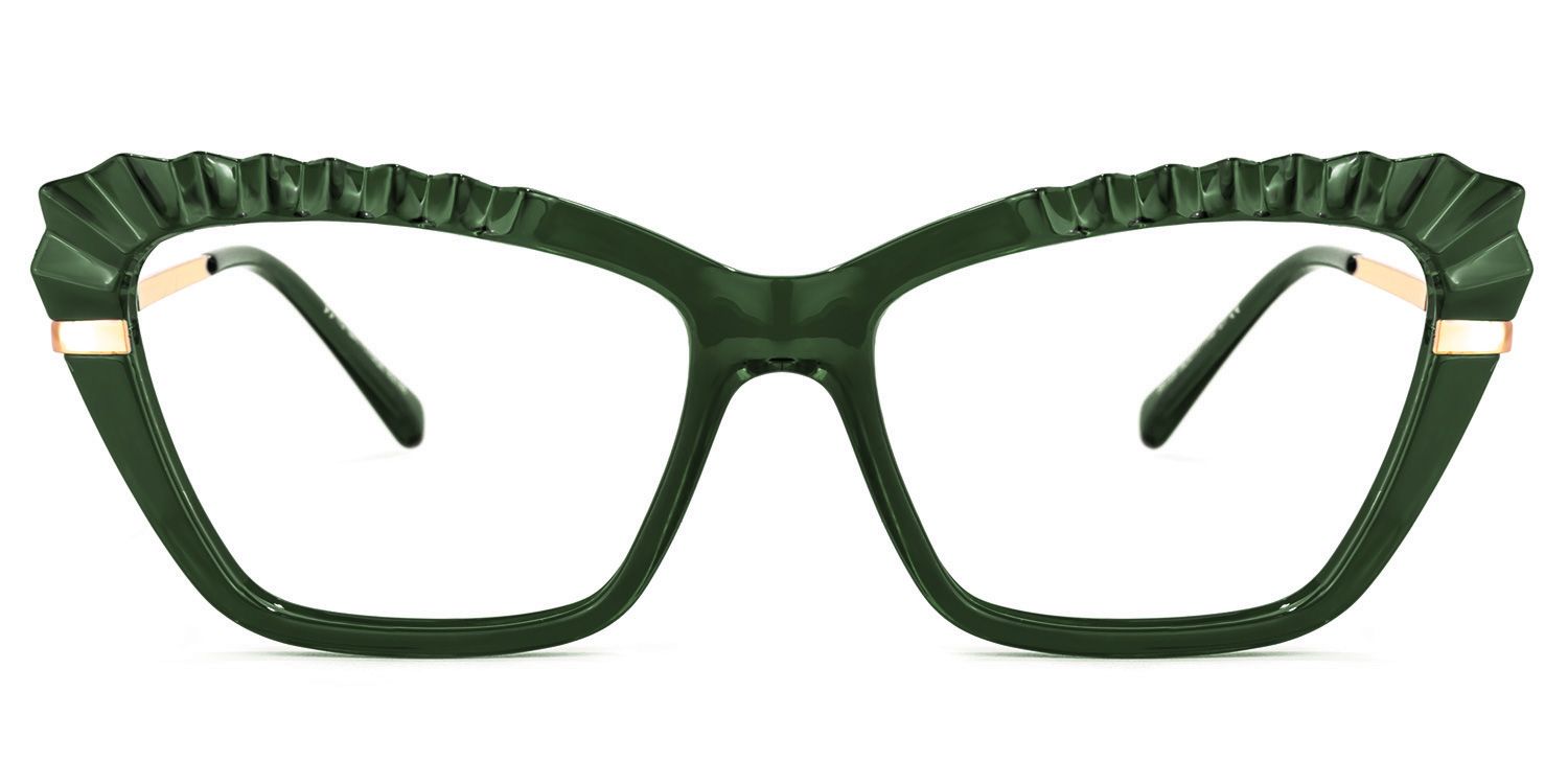 Sophie Cateye Dark-Green Glasses | ZEELOOL Canada0
