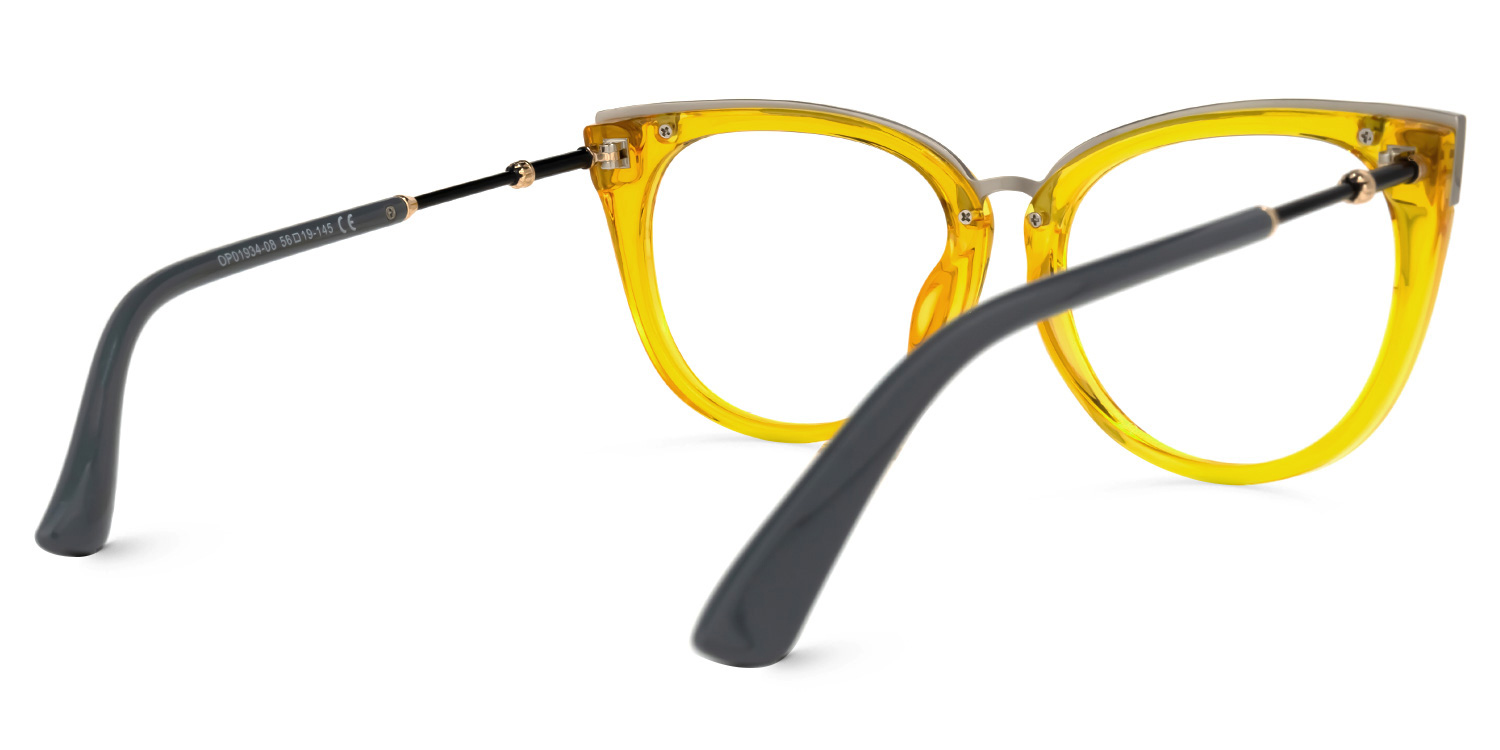 Dalton Cateye Yellow Glasses | ZEELOOL Canada3