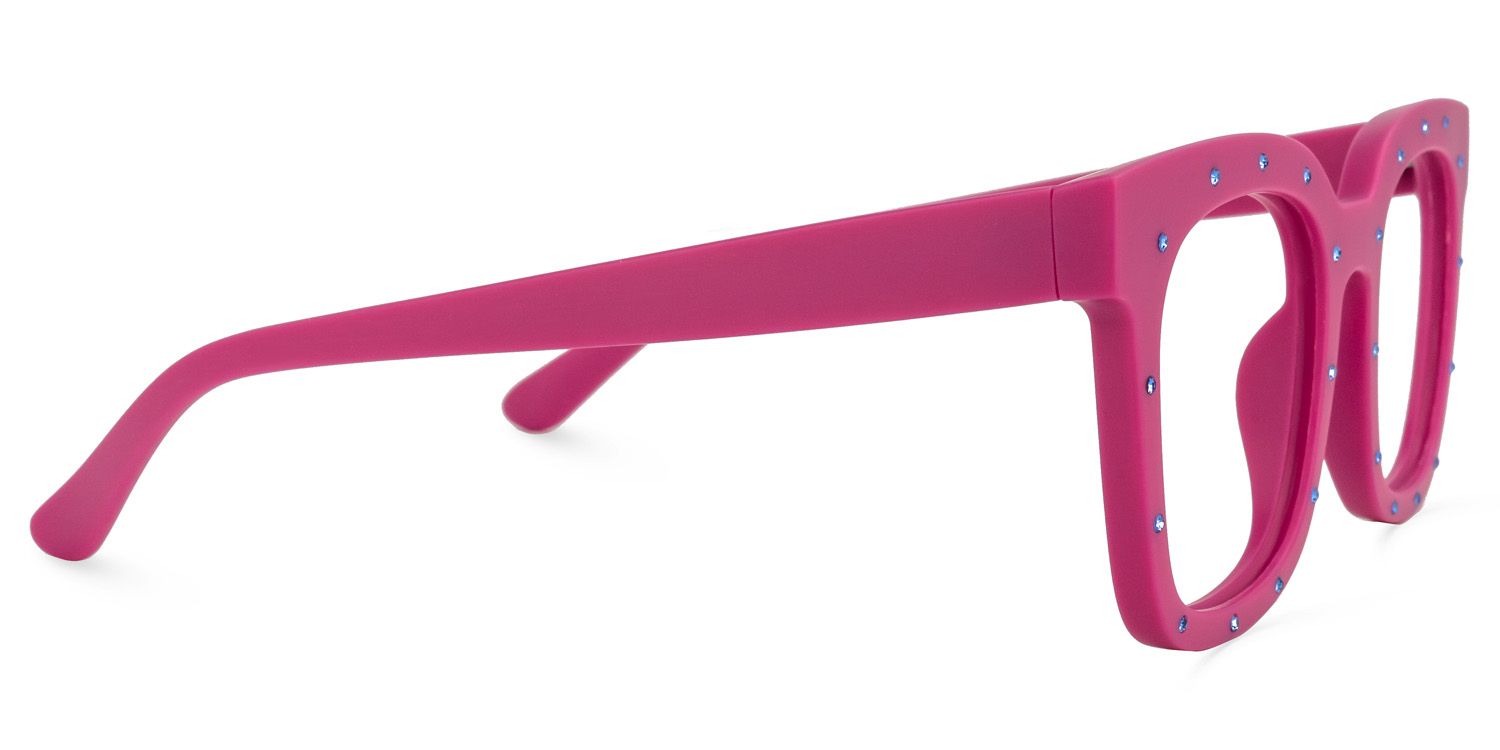 Eussub Square Bright-Pink Glasses | ZEELOOL Canada2