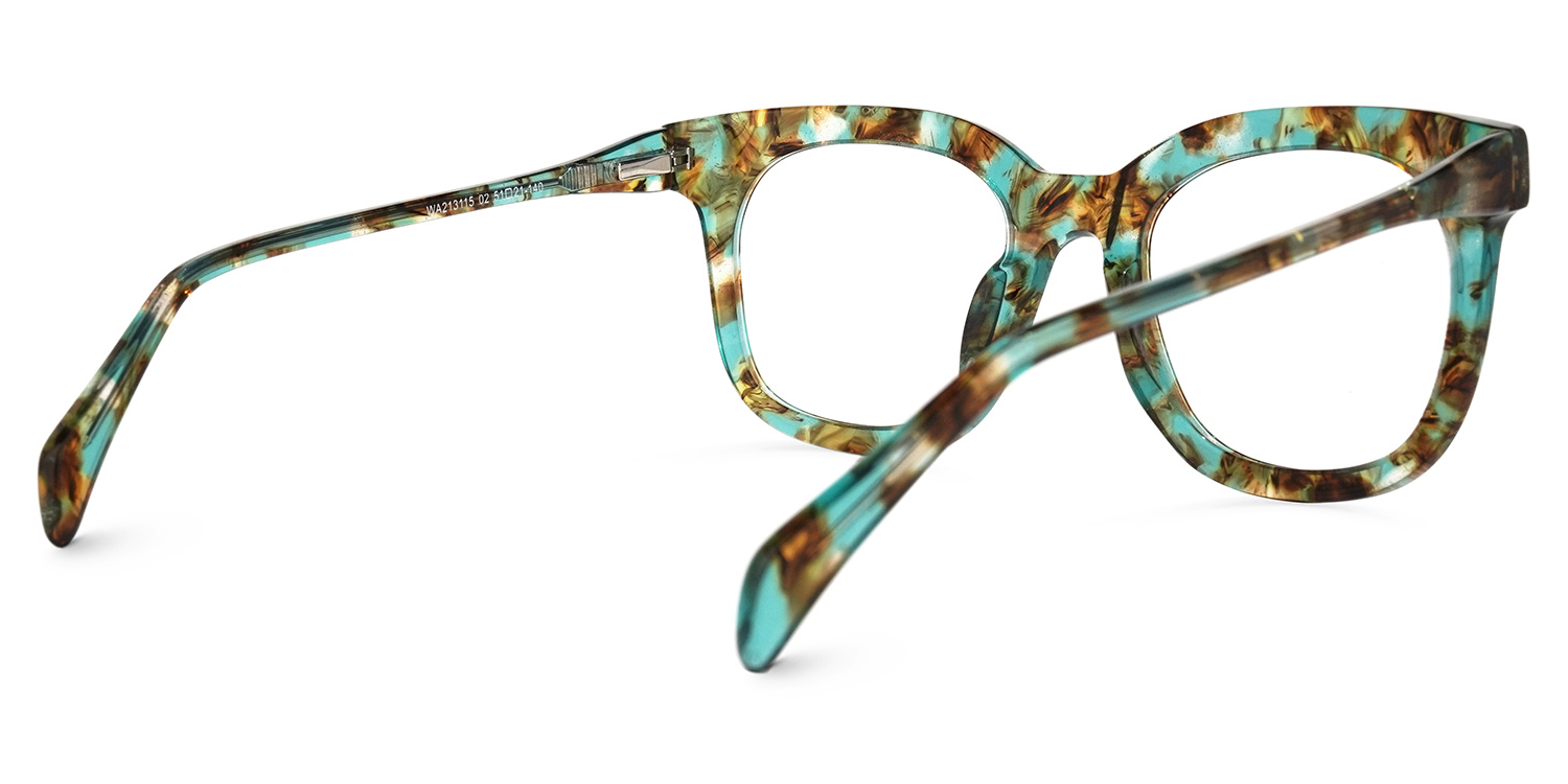 Lynette Square Green-Floral Glasses | ZEELOOL Canada3
