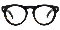 Malloy Round Black and Tortoise Glasses0