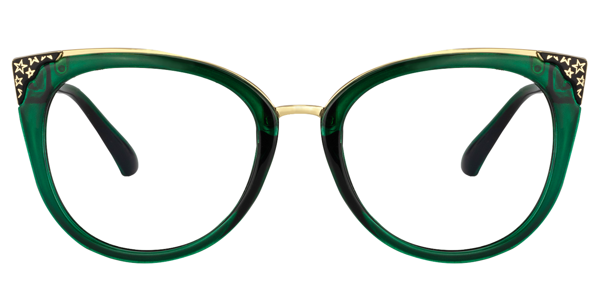 Dalton Cat Eye Dark Green Frame Glasses | ZEELOOL Canada0