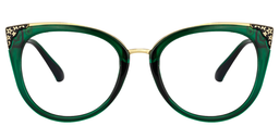 Dalton Cat Eye Dark Green Glasses0