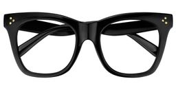 Gordon Rectangle Black Glasses1