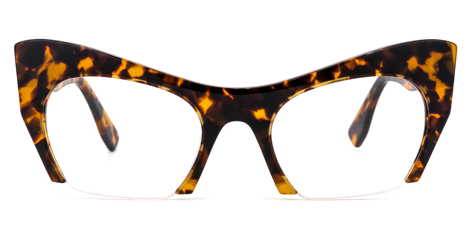 Kyle Cat Eye Yellow Tortoise Glasses0