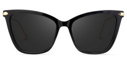 Hilary Butterfly Black Sunglasses0