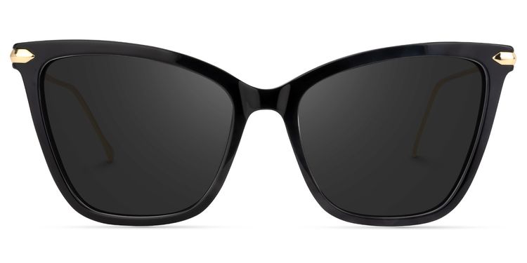 Hilary Butterfly Black Sunglasses