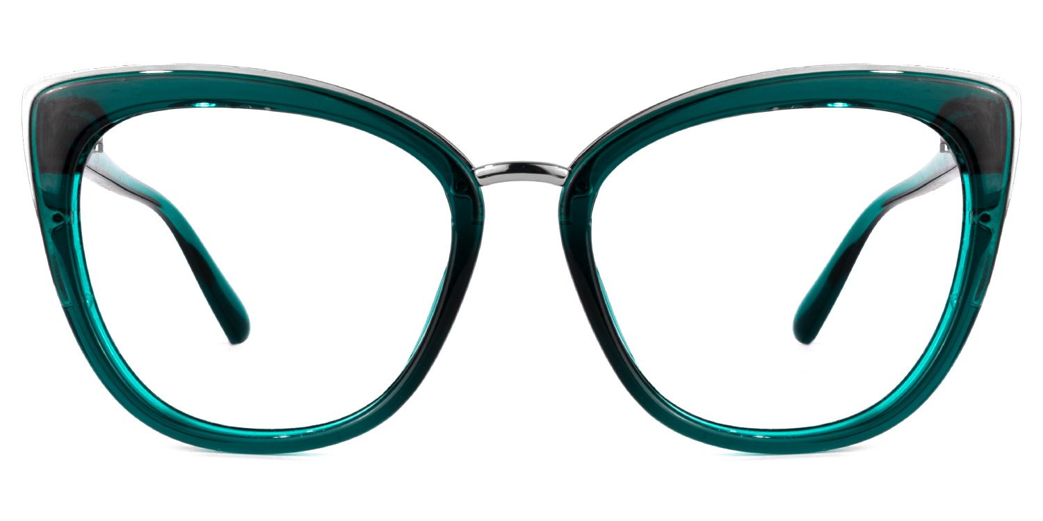 Kennard Cateye Peacock-Blue Glasses | ZEELOOL Canada0